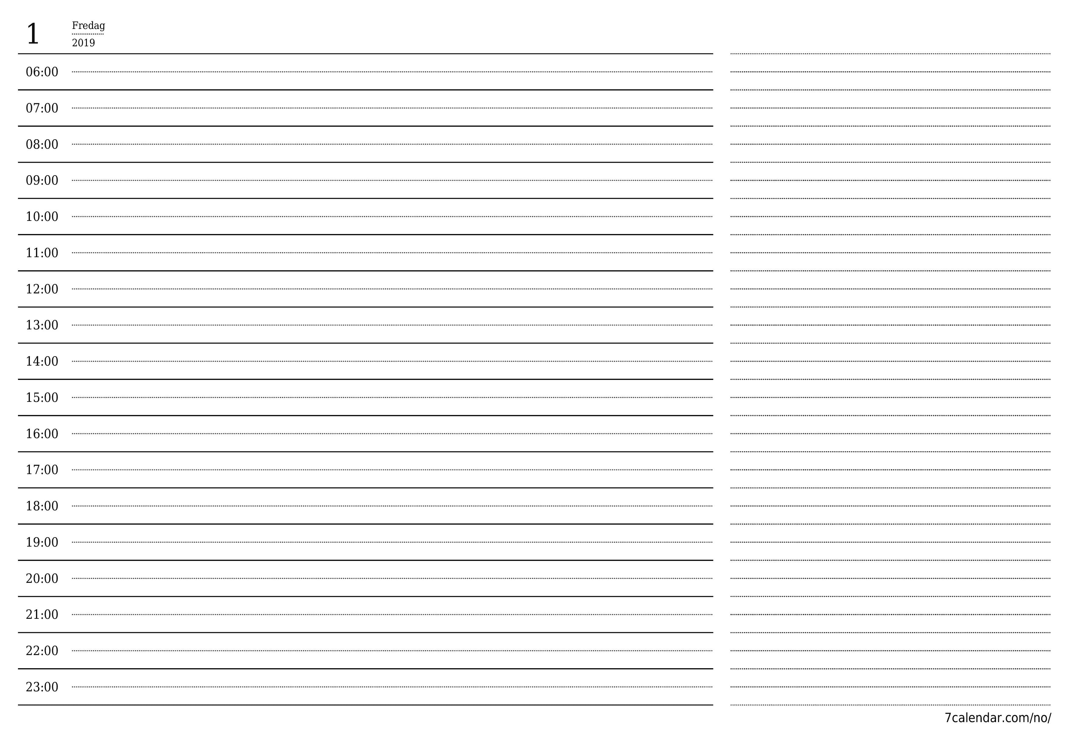 Tøm daglig planlegger for dag Desember 2019 med notater, lagre og skriv ut til PDF PNG Norwegian