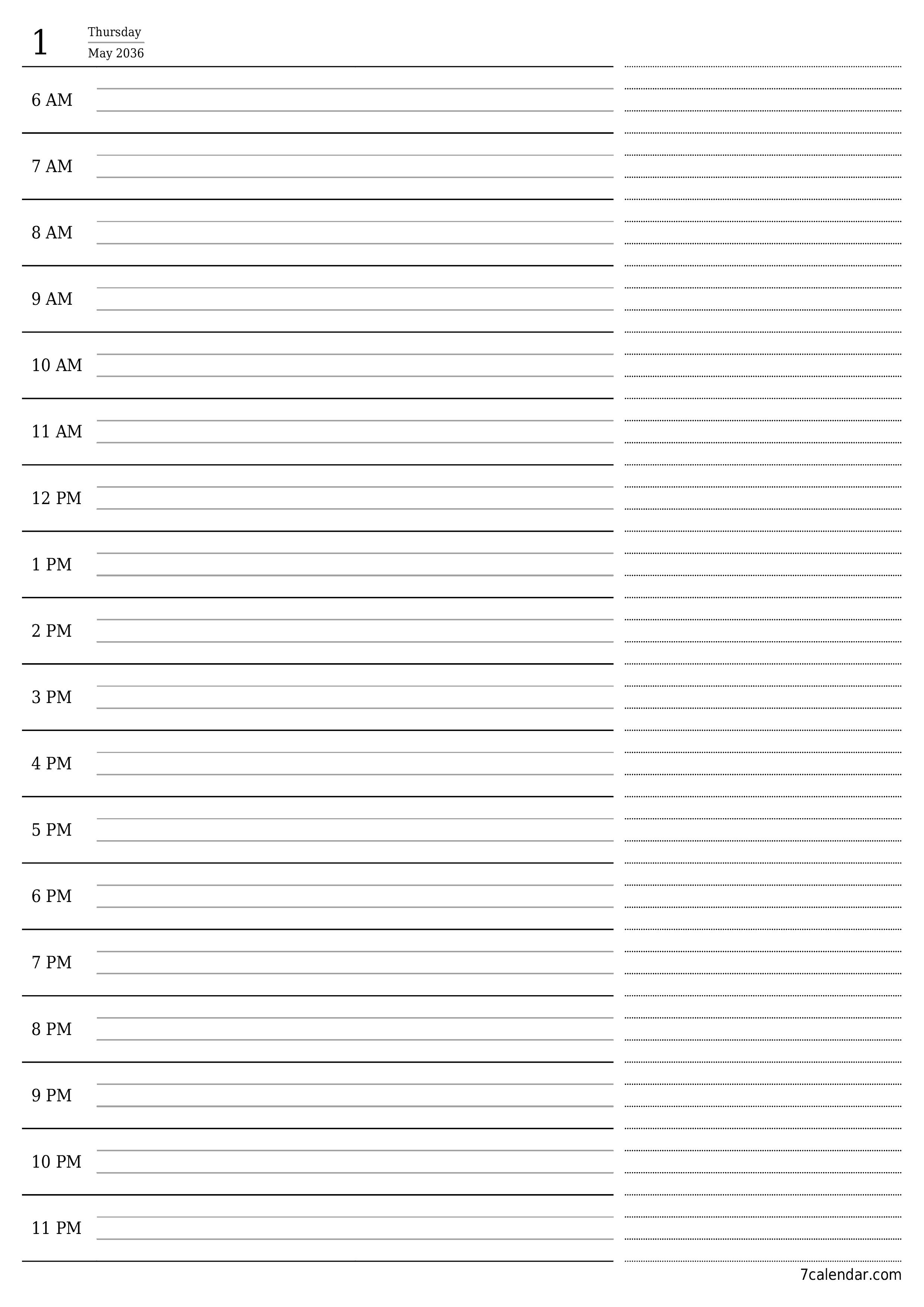 printable wall template free vertical Daily planner calendar May (May) 2036