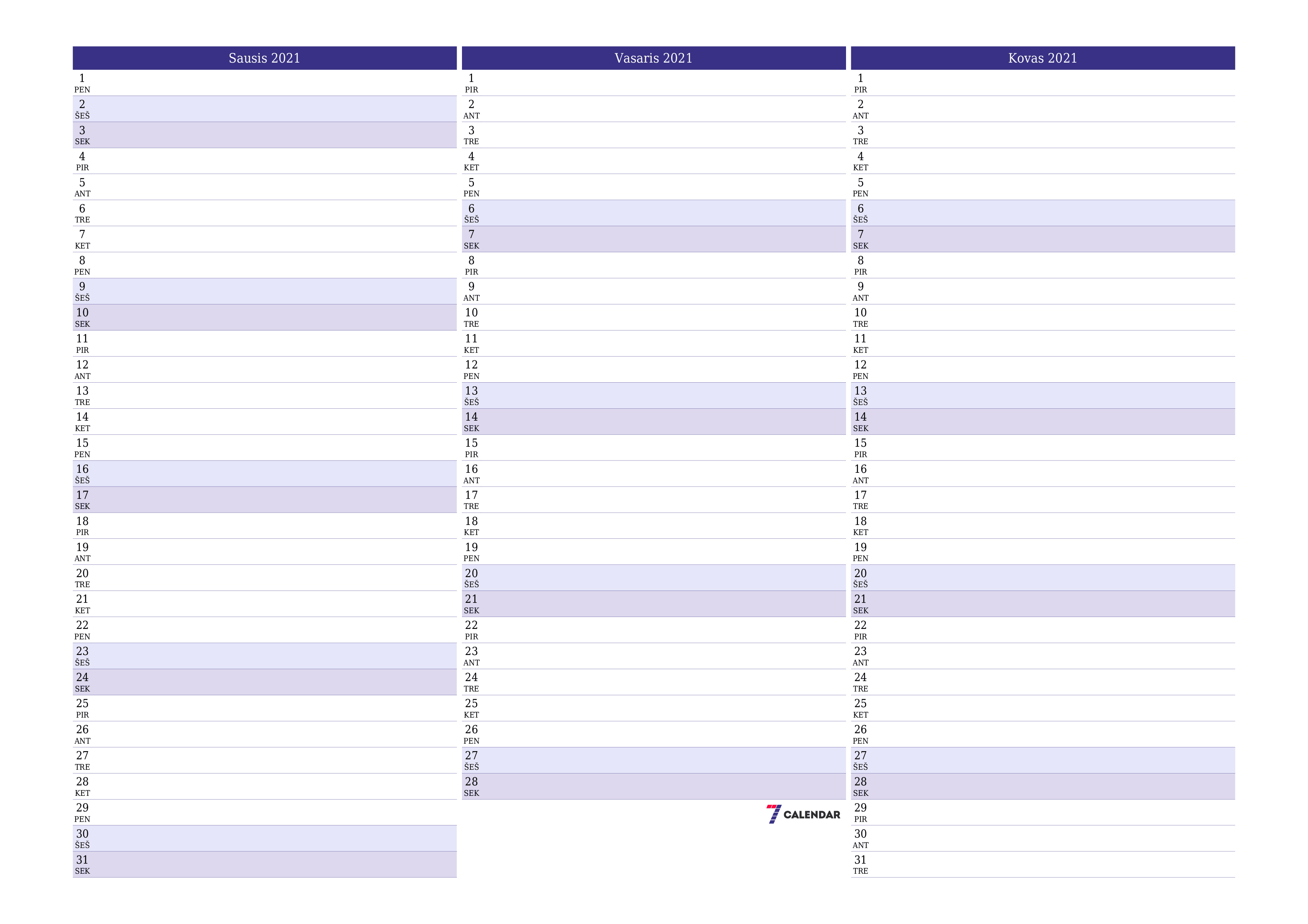 Ištuštinti mėnesio Sausis 2021 mėnesio planavimo priemonę su užrašais, išsaugoti ir atsispausdinti PDF formate PNG Lithuanian