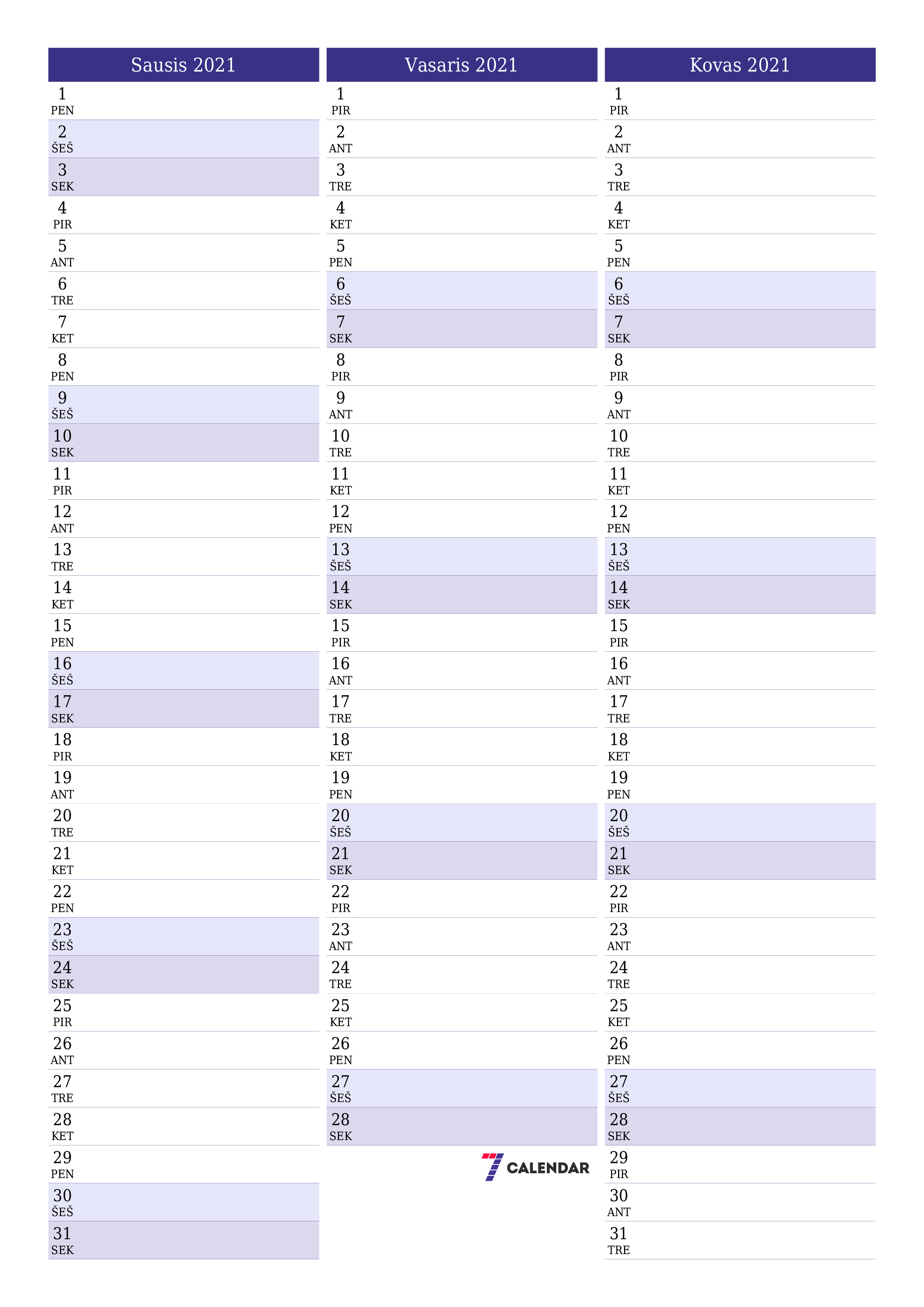 Ištuštinti mėnesio Sausis 2021 mėnesio planavimo priemonę su užrašais, išsaugoti ir atsispausdinti PDF formate PNG Lithuanian