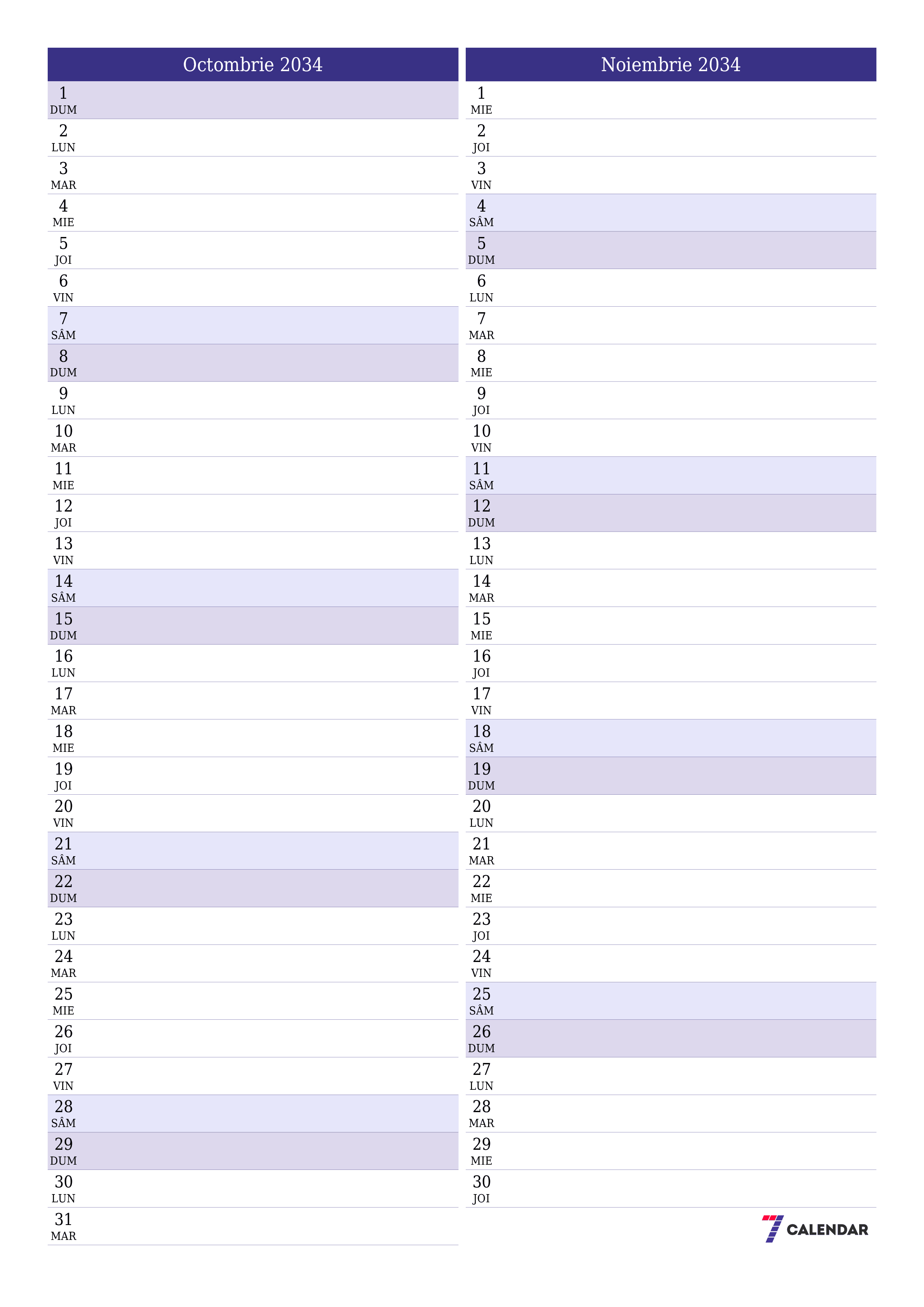 imprimabil de perete șablon de gratuitvertical Lunar planificator calendar Octombrie (Oct) 2034