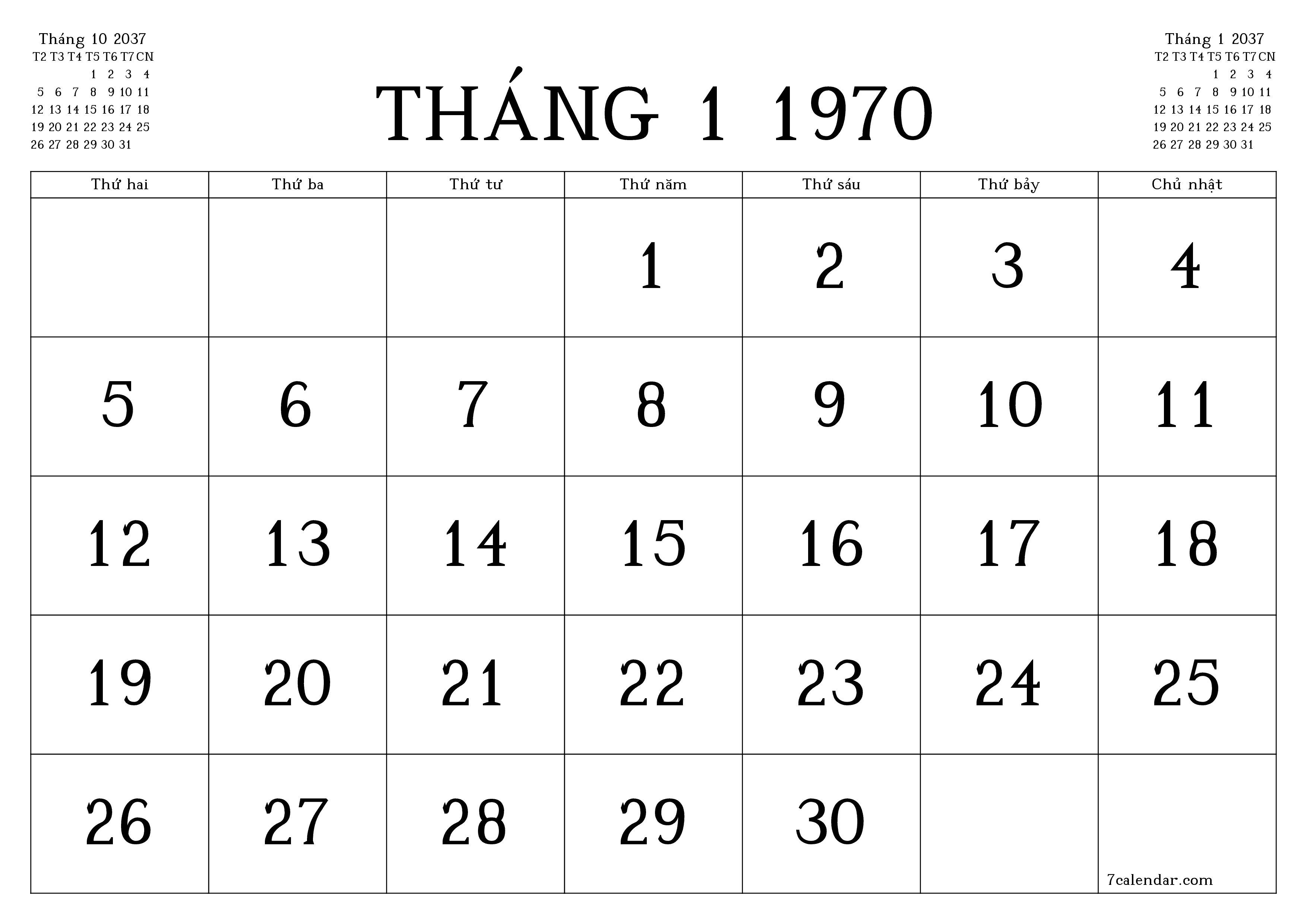 Công cụ lập kế hoạch hàng tháng trống cho tháng Tháng 11 2037 có ghi chú, lưu và in sang PDF PNG Vietnamese