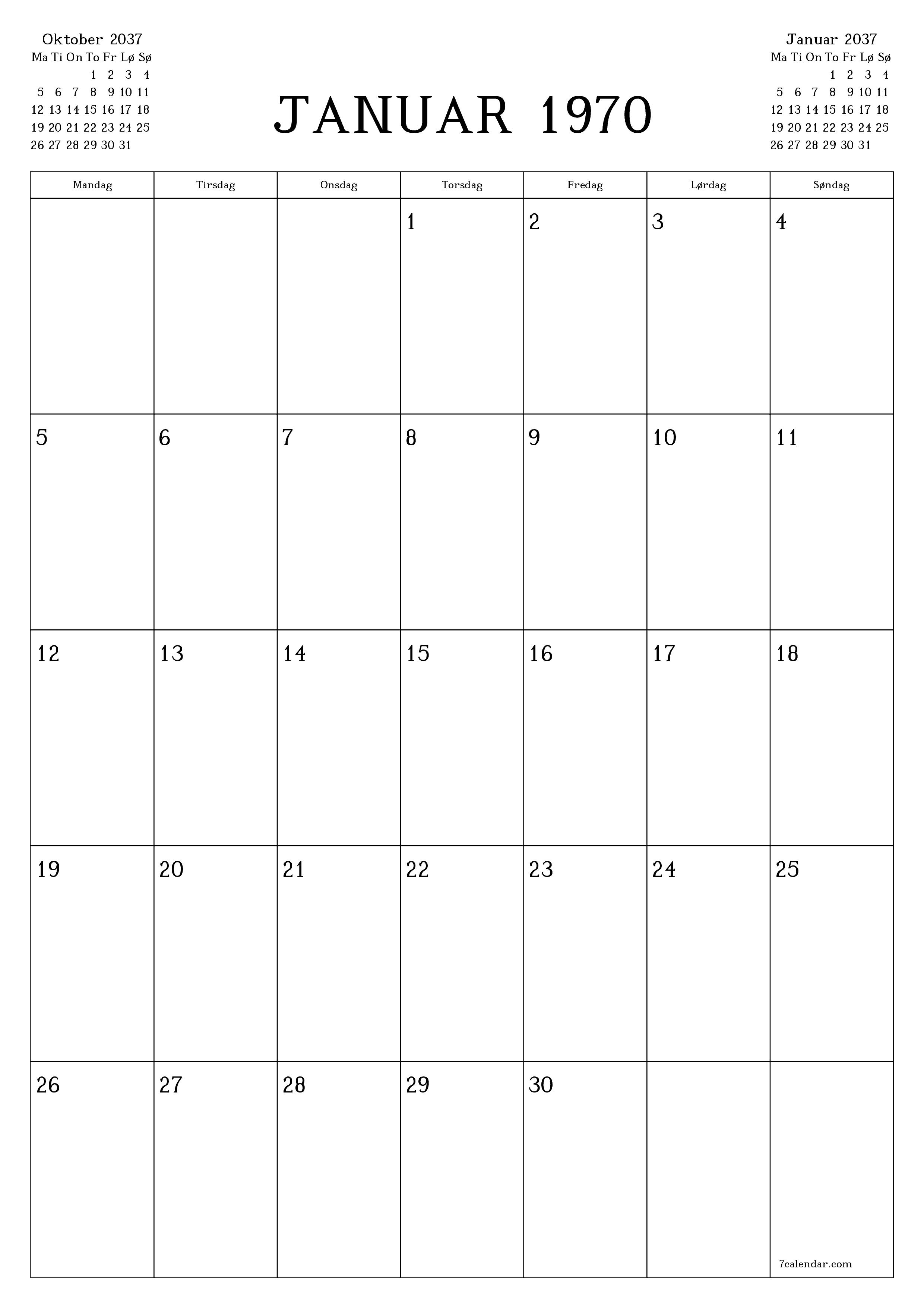 utskrivbar vegg mal gratis vertikal Månedlig planlegger kalender November (Nov) 2037