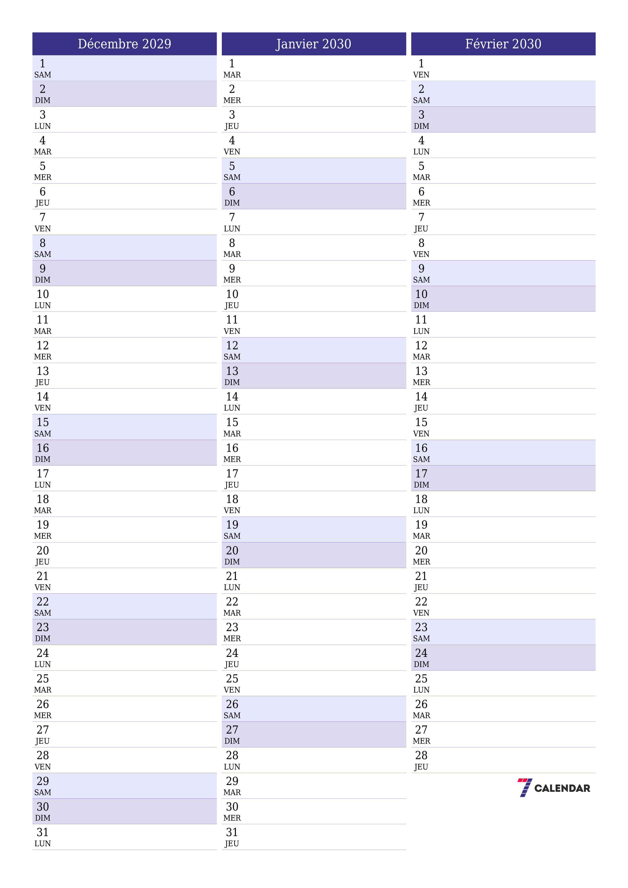  imprimable mural modèle de gratuitverticale Mensuel planificateur calendrier Décembre (Déc) 2029