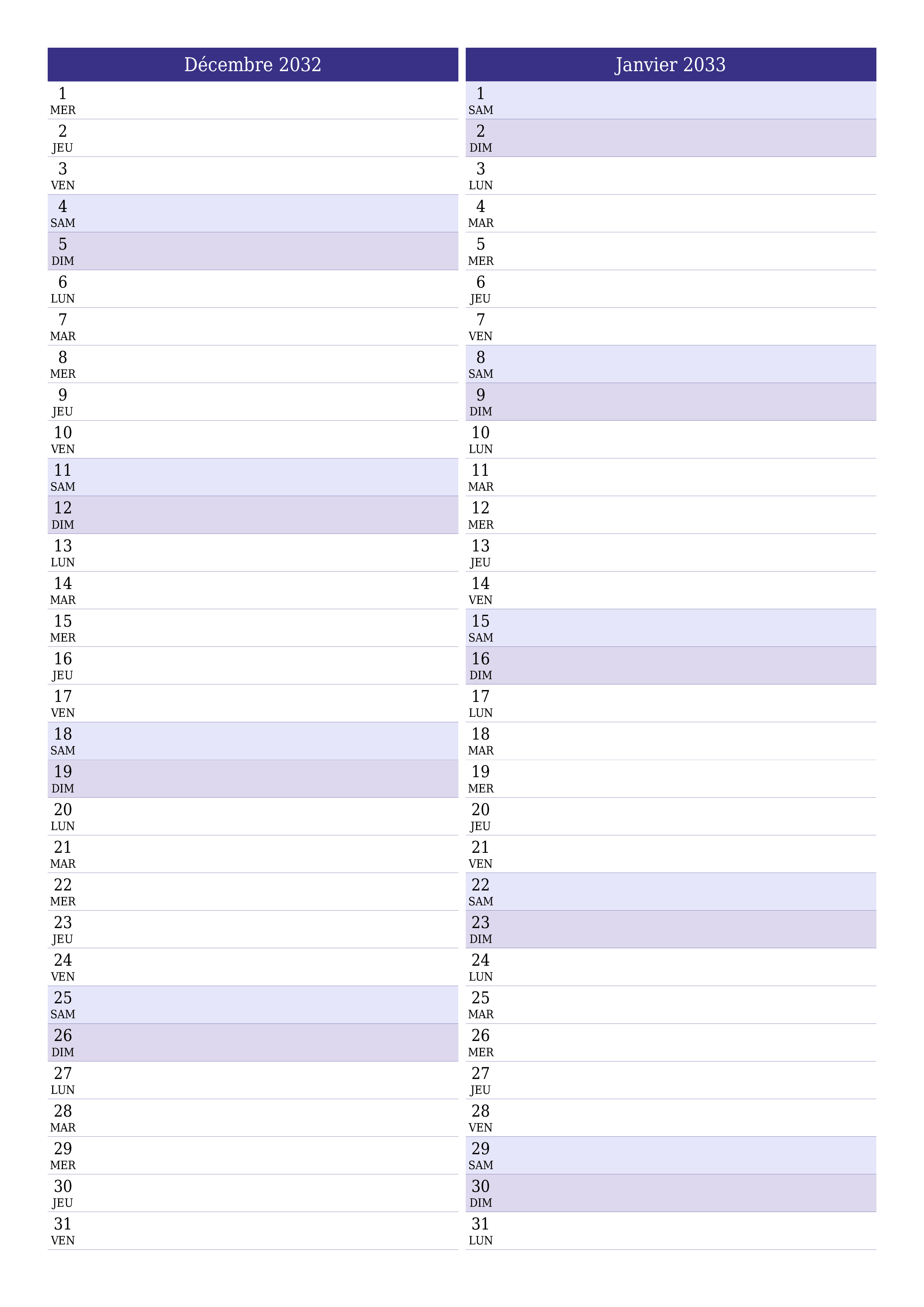  imprimable mural modèle de gratuitverticale Mensuel planificateur calendrier Décembre (Déc) 2032