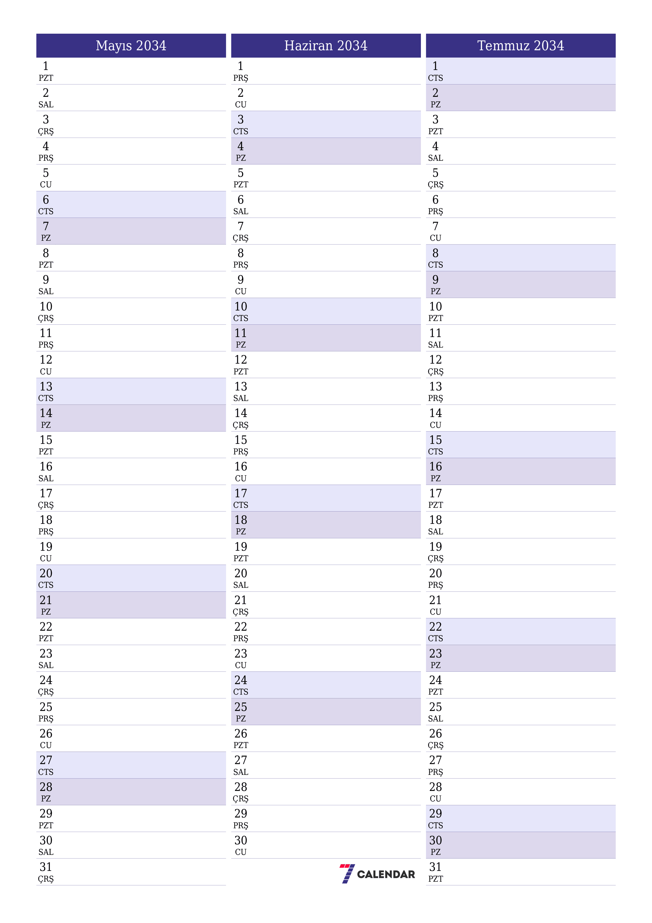 yazdırılabilir duvar i şablonu ücretsiz dikey Aylık planlayıcı takvim Mayıs (May) 2034