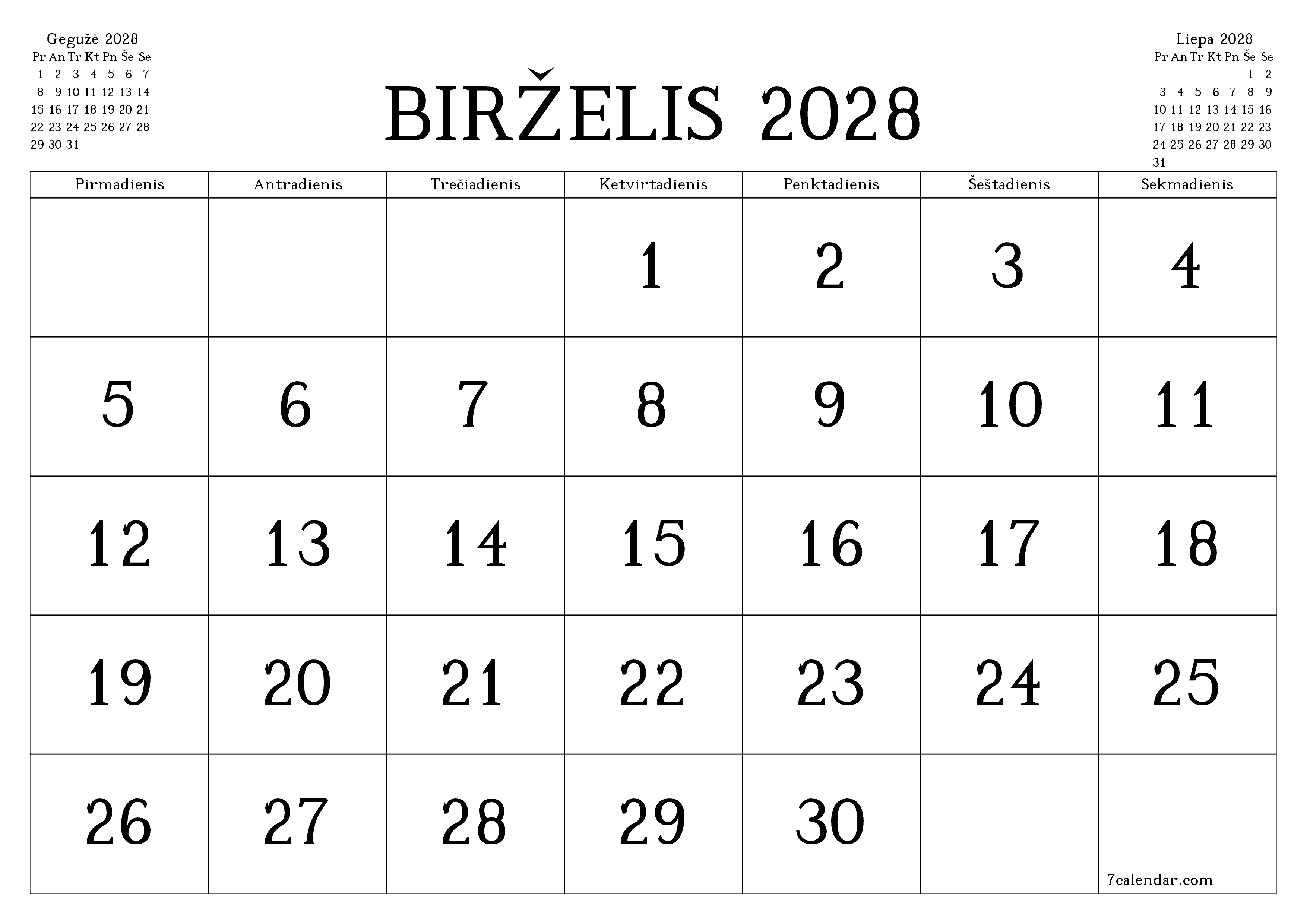 Ištuštinti mėnesio Birželis 2028 mėnesio planavimo priemonę su užrašais, išsaugoti ir atsispausdinti PDF formate PNG Lithuanian
