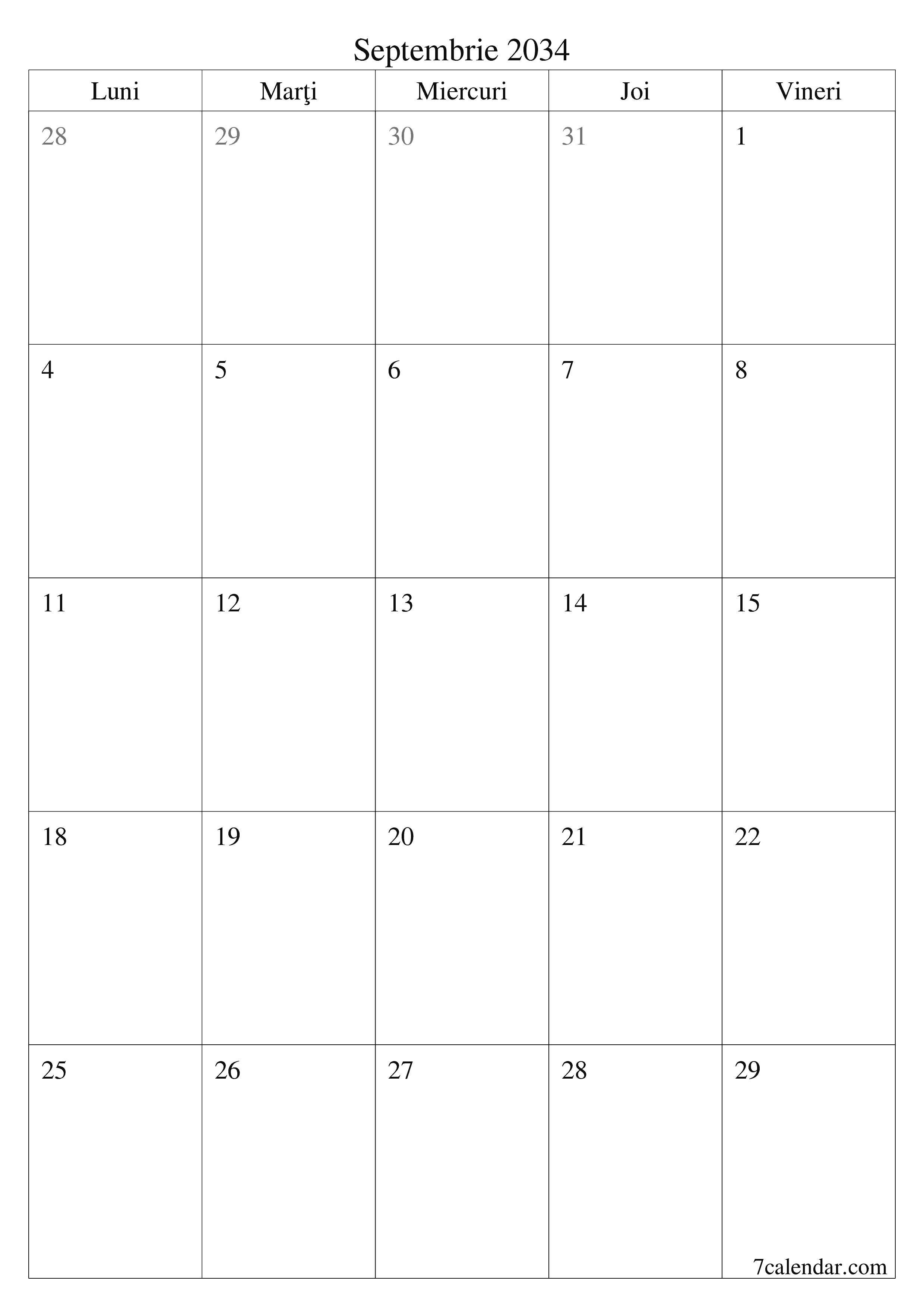  imprimabil de perete șablon de gratuitvertical Lunar planificator calendar Septembrie (Sep) 2034