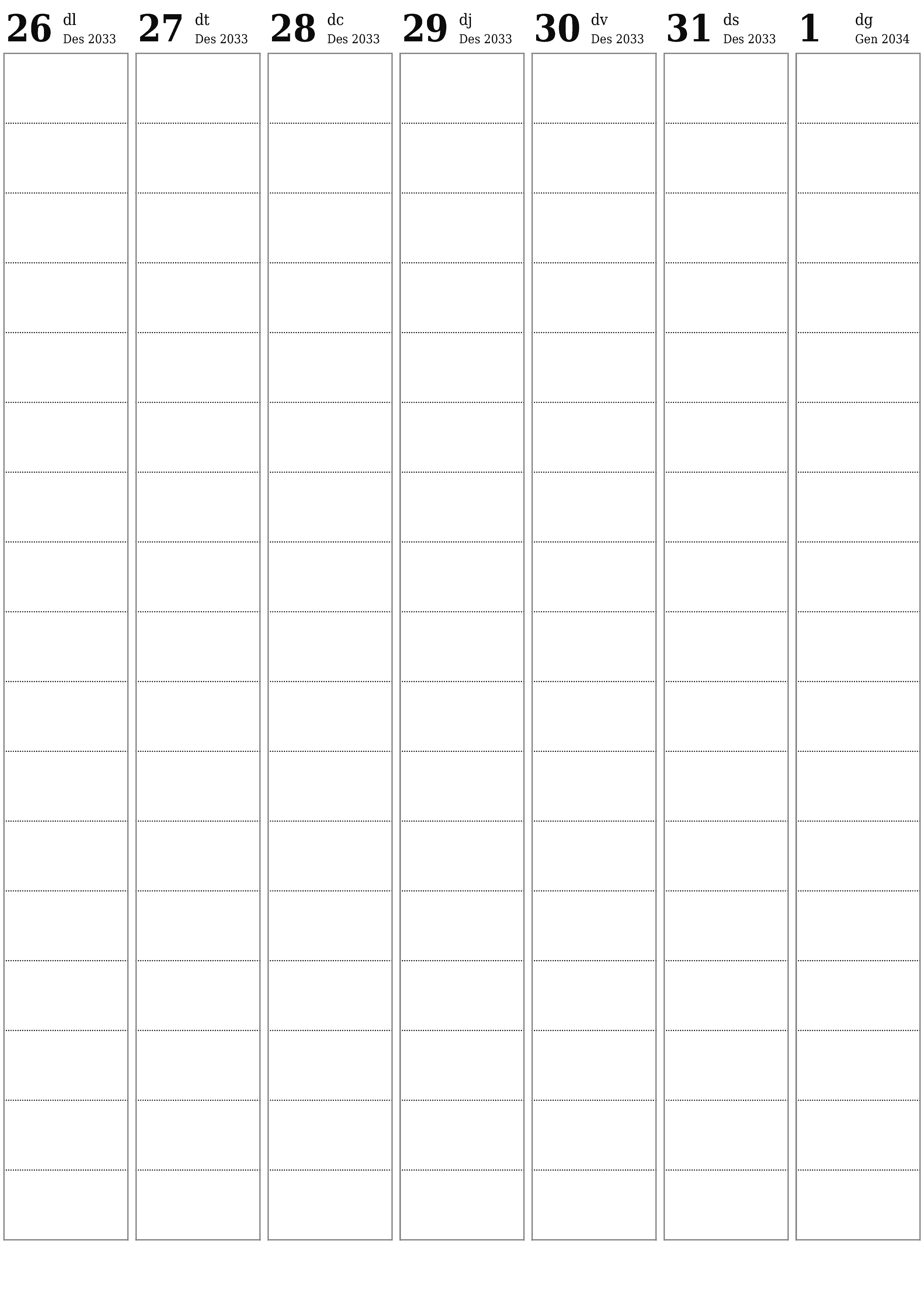  imprimible de paret plantilla de gratuïtvertical Setmanal planificador calendari Gener (Gen) 2034