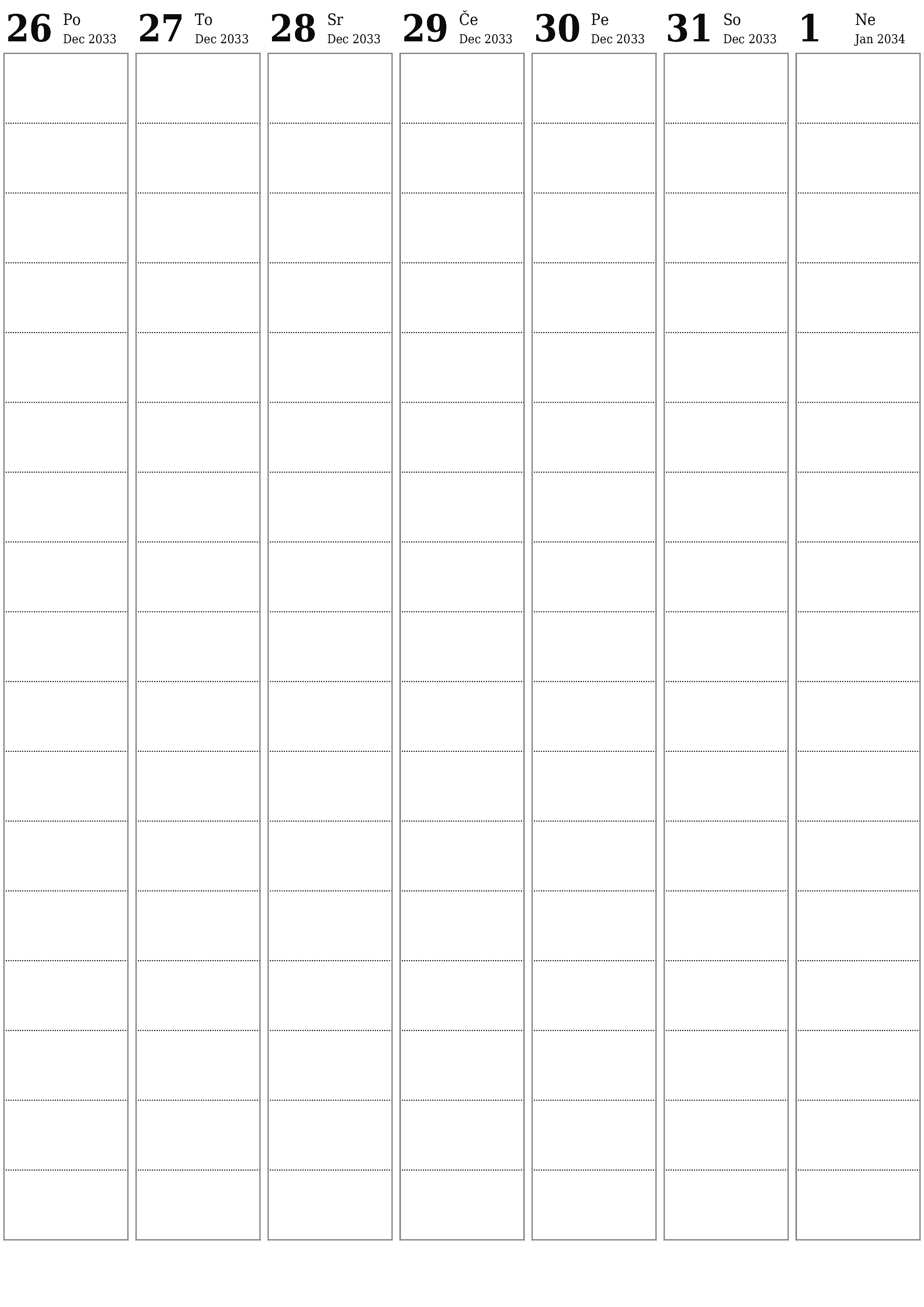 natisljiv stenski ska predloga brezplačni vertical Tedenski jadralno letalo koledar Januar (Jan) 2034