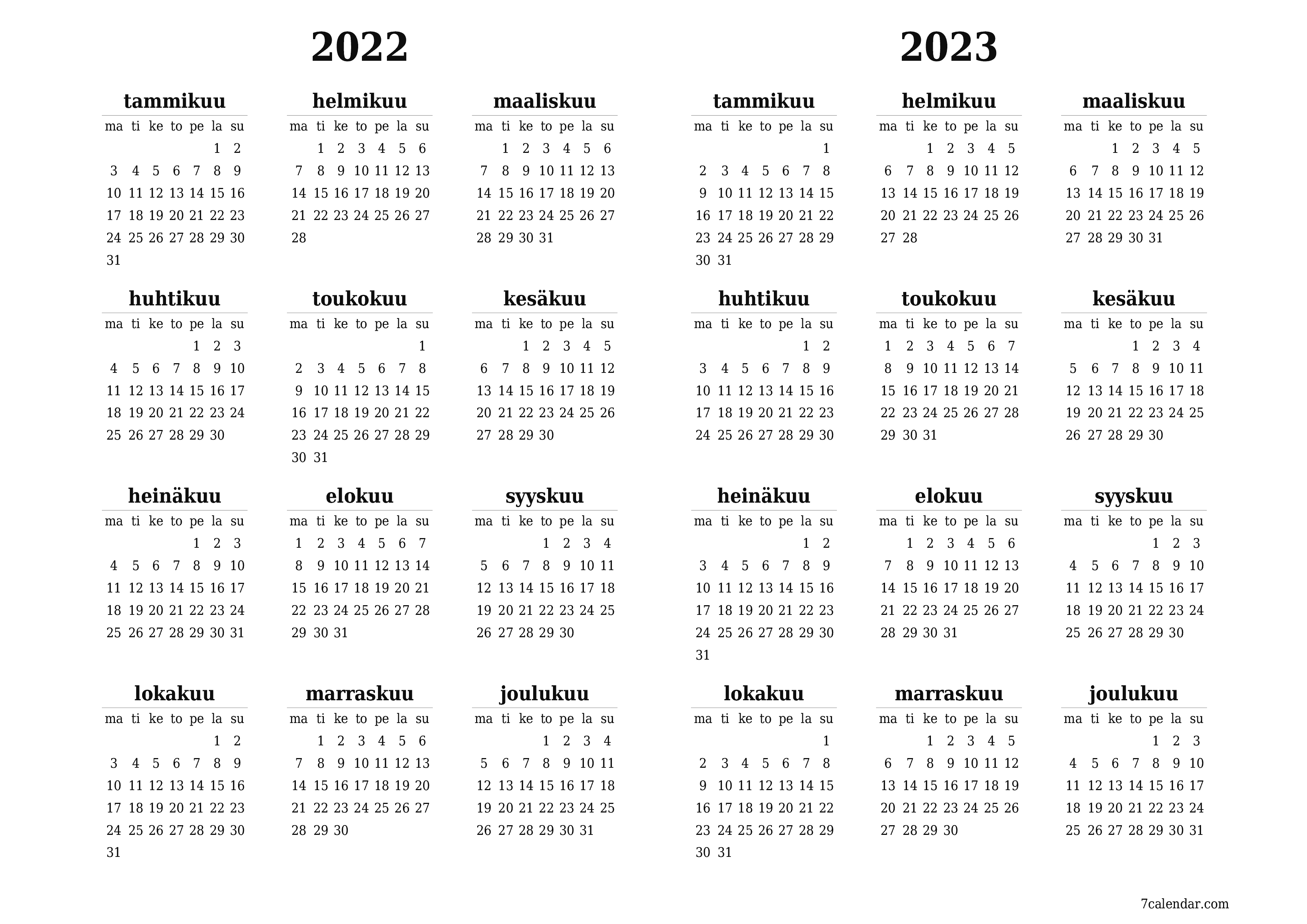 tulostettava seinä n malli ilmainen vaakasuoraan Vuosittain kalenteri joulukuu (joulu) 2022