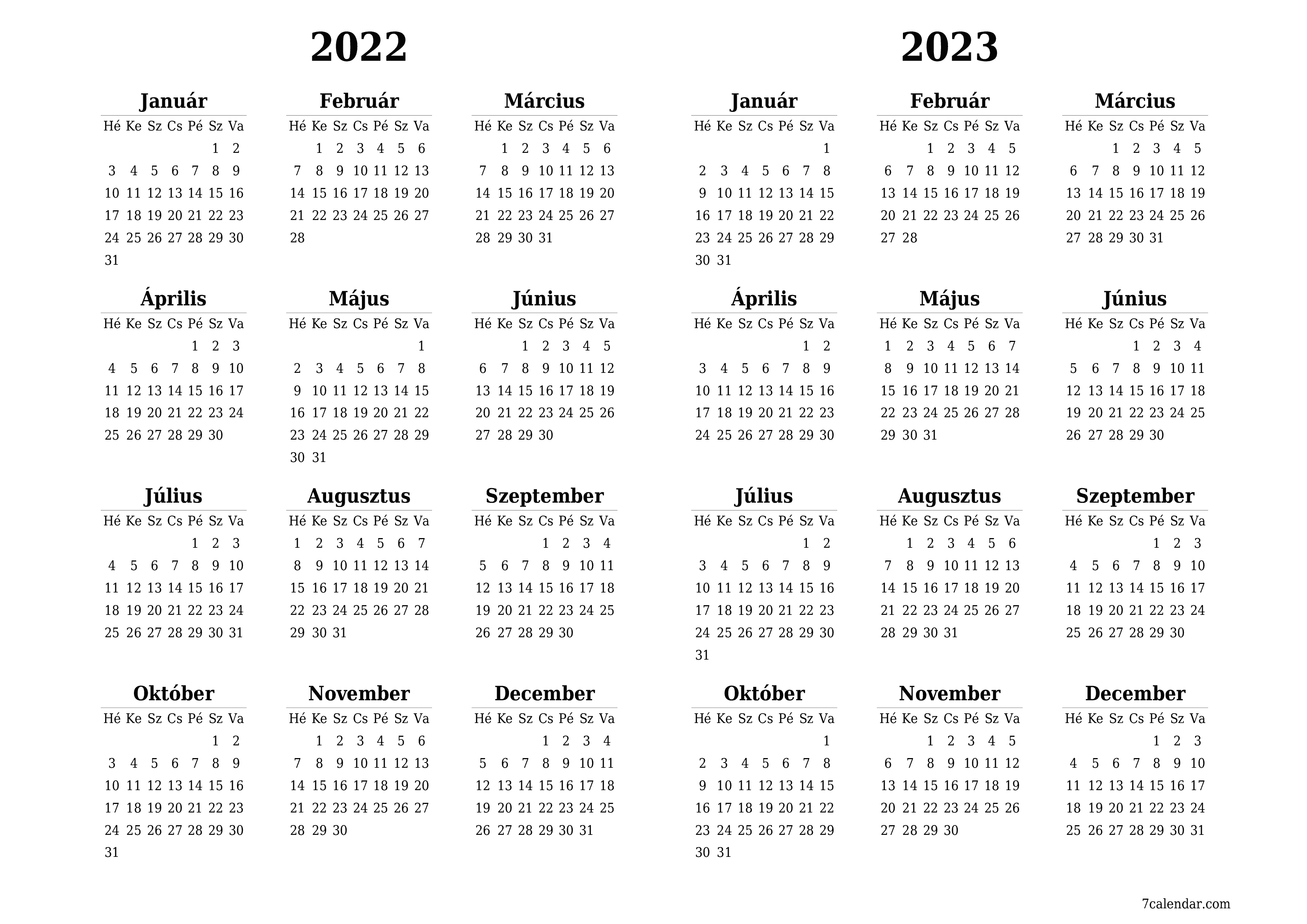 2022 es naptár a fogyás nyomon követésére)