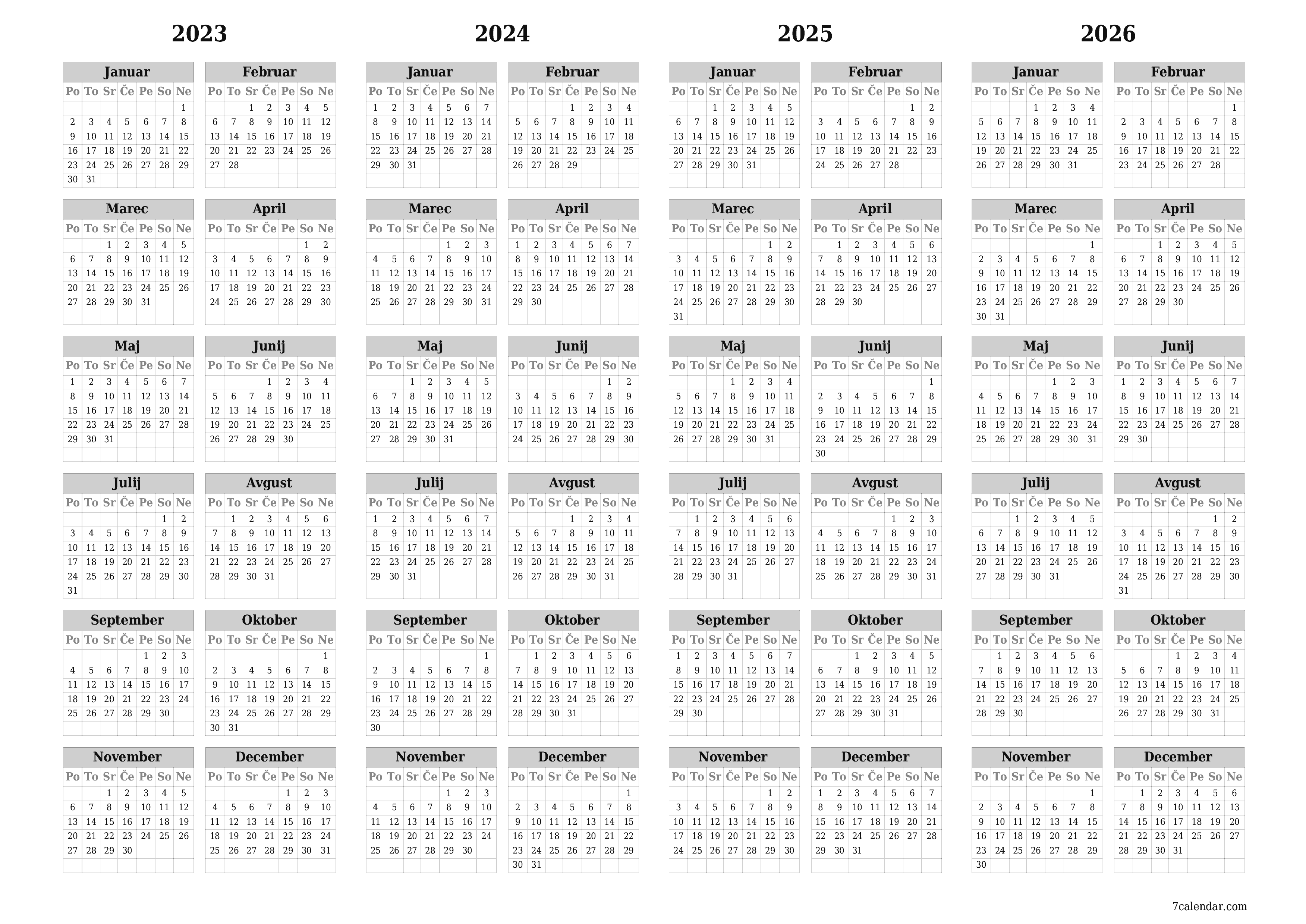natisljiv stenski ska predloga brezplačni vodoravno Letno koledar Marec (Mar) 2023