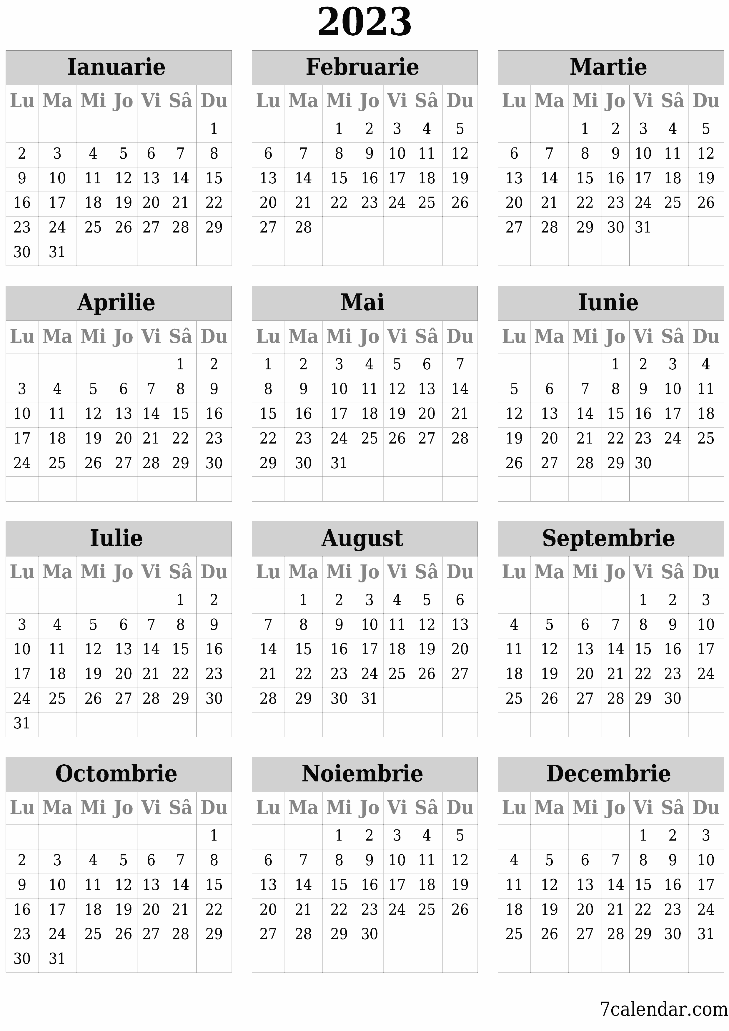 Calendar Numar Saptamani 2023 Get Calendar 2023 Update