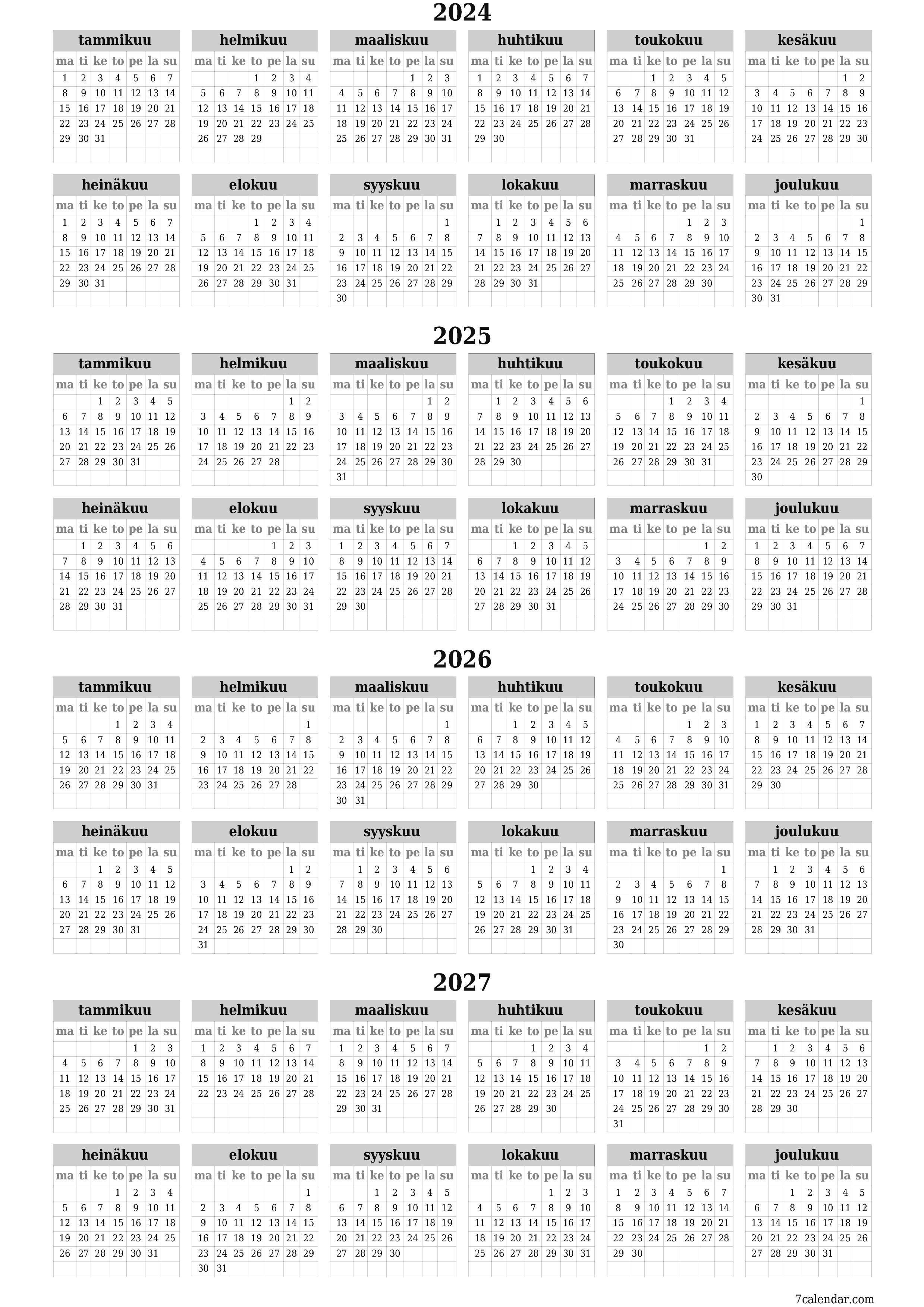 tulostettava seinä n malli ilmainen pystysuora Vuosittain kalenteri joulukuu (joulu) 2024